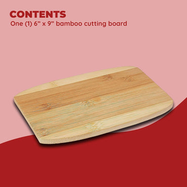 Bamboo Cutting Board Mini 6 Inches by 9 Inches (Pack of 1)