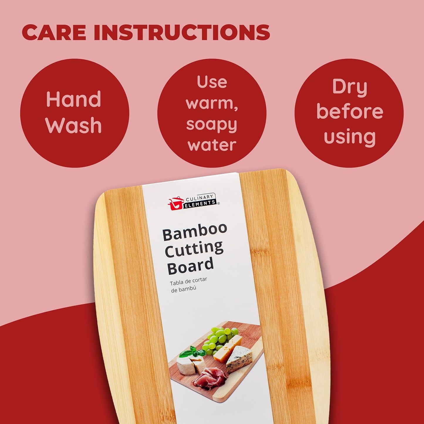 Bamboo Cutting Board Mini 6 Inches by 9 Inches (Pack of 1)