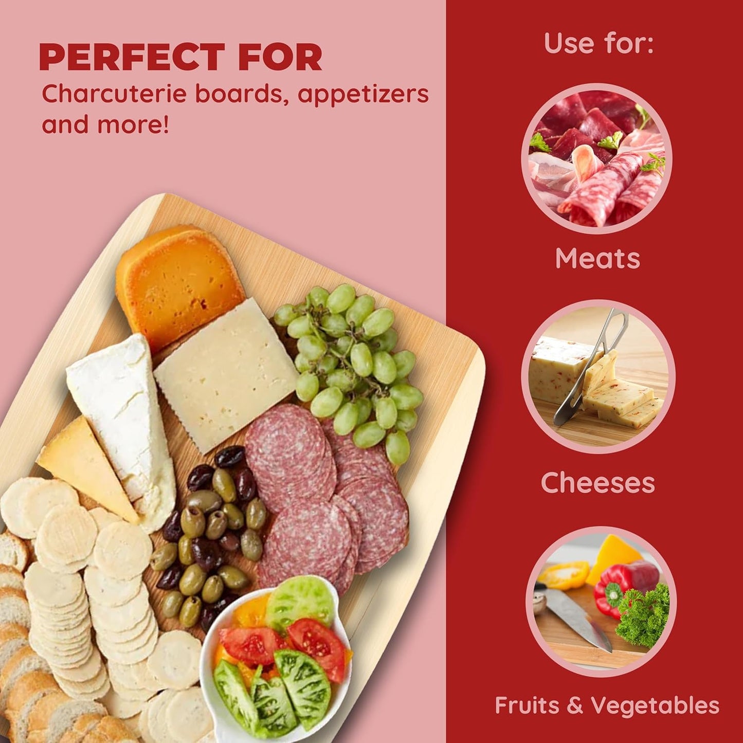 Bamboo Cutting Board Mini 6 Inches by 9 Inches (Pack of 1)