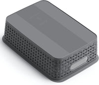 Plastic Storage Baskets - 8 Pack ,Gray