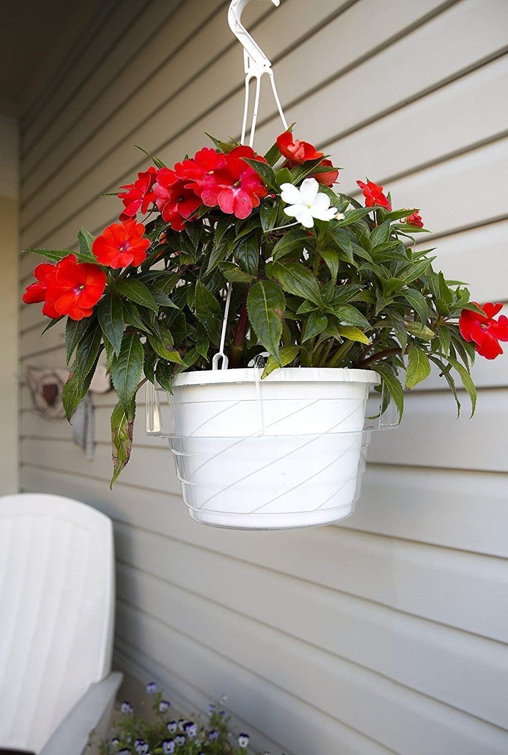 Plastic Hanging Basket Drip Pans – 5-Pack Clear Round Saucers (9” Base, 12” Top)