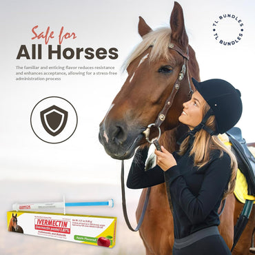 Ivermectin Horse Wormer Paste + TL Bundles Sticker - 6.08 Grams (3-Pack)