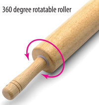 Natural Wood Rolling Pin 17.75 Inch