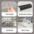 Clear Plastic Storage Bin with Lid and Secure Latching Buckles - 12.95qt