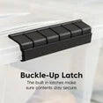 Clear Plastic Storage Bin with Lid and Secure Latching Buckles - 12.95qt
