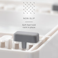 YouCopia Adjustable Bakeware Rack and Tray Organizer for Kitchen Cabinet Standard White